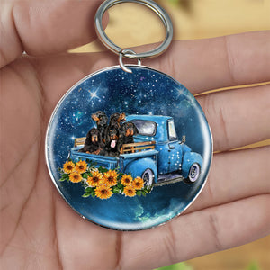 With Gordon Setter TAKE THE TRIP CLASSIC-Round Resin Epoxy Metal Keychain