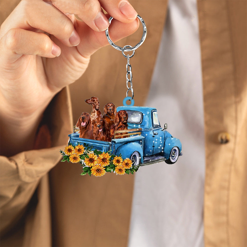 With Irish Setter Take The Trip Keychain