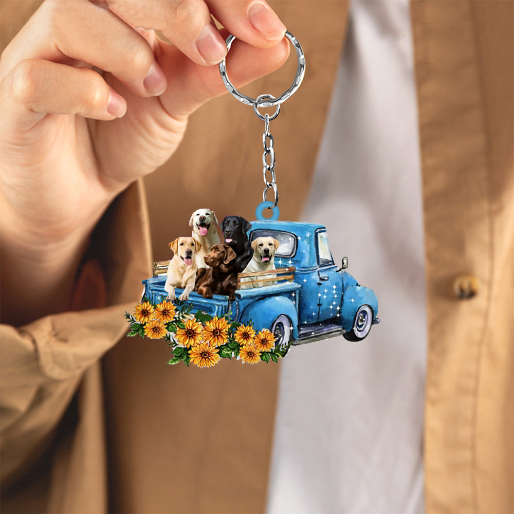 With Labrador Retriever Take The Trip Keychain