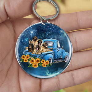 With Leonberger TAKE THE TRIP CLASSIC-Round Resin Epoxy Metal Keychain