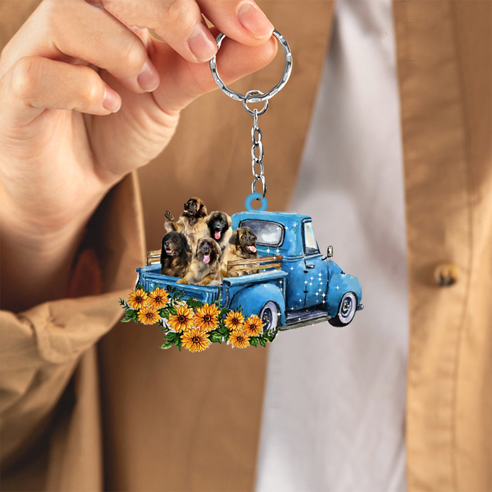With Leonberger Take The Trip Keychain