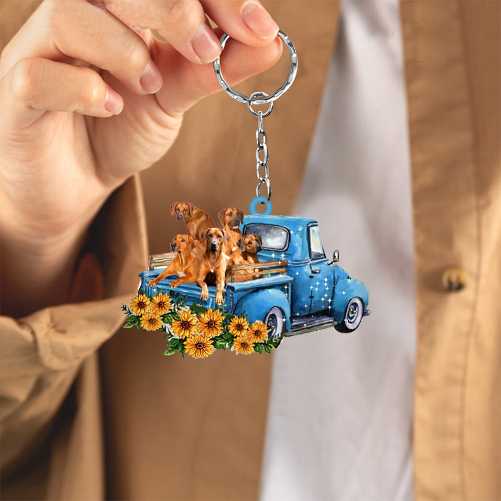 With Rhodesian Ridgeback Take The Trip Keychain