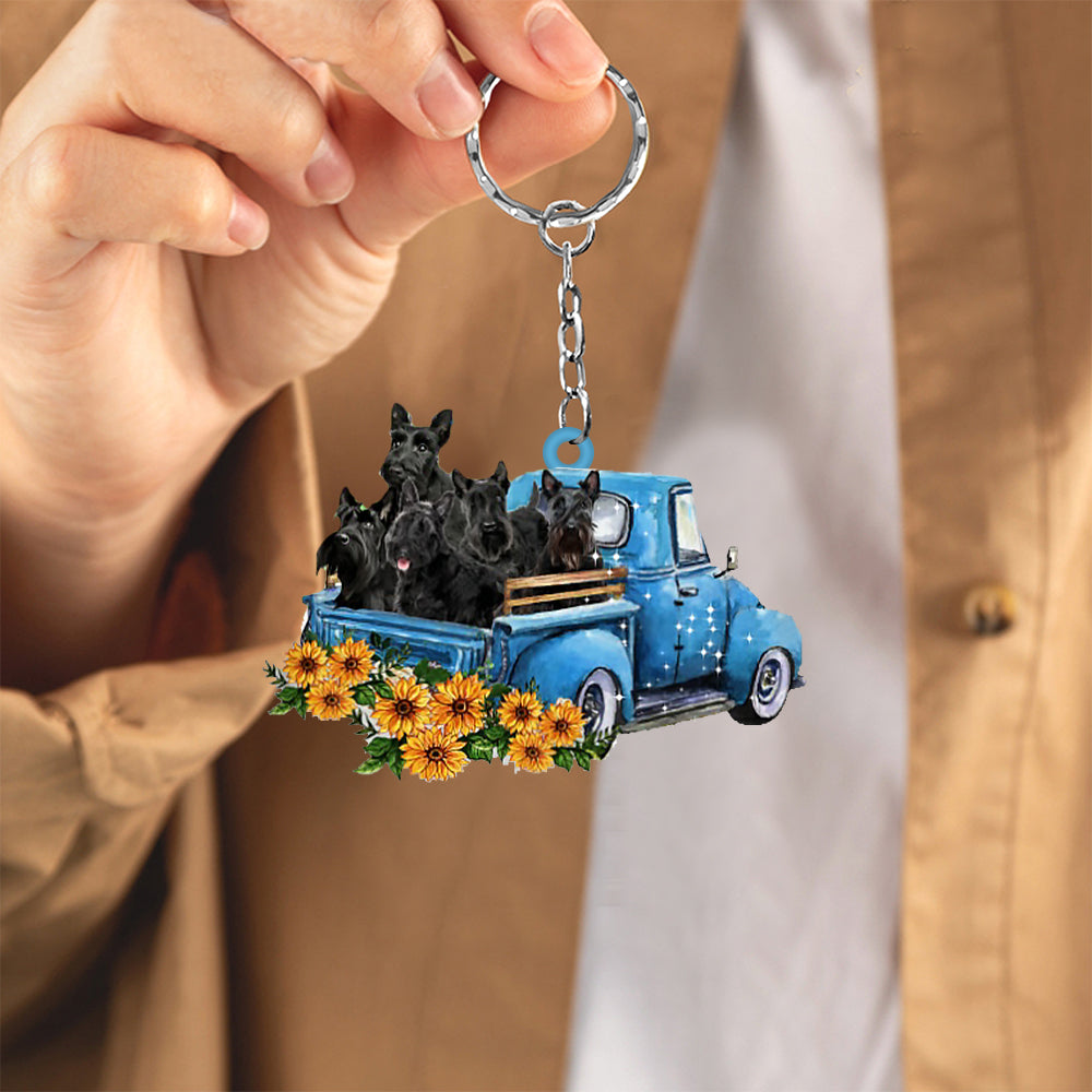 With Scottish Terrier1 Take The Trip Keychain