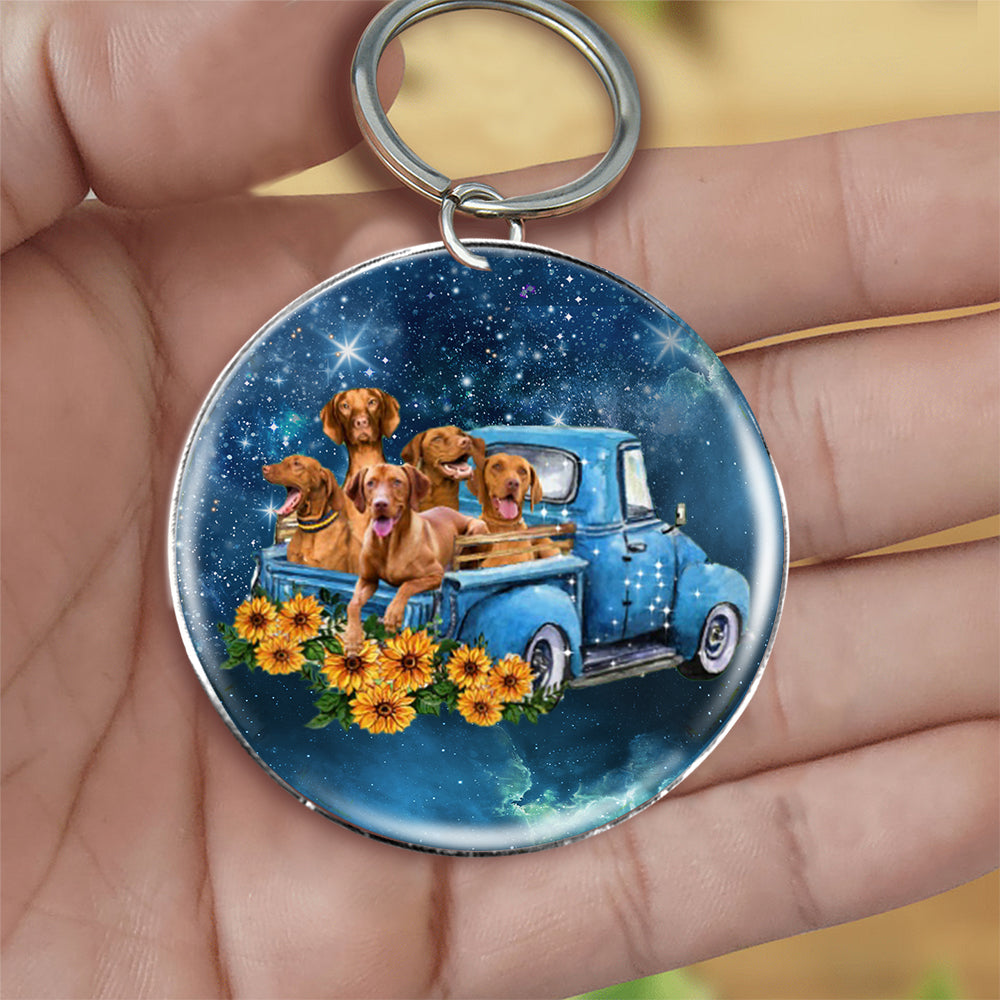 With Vizsla TAKE THE TRIP CLASSIC-Round Resin Epoxy Metal Keychain