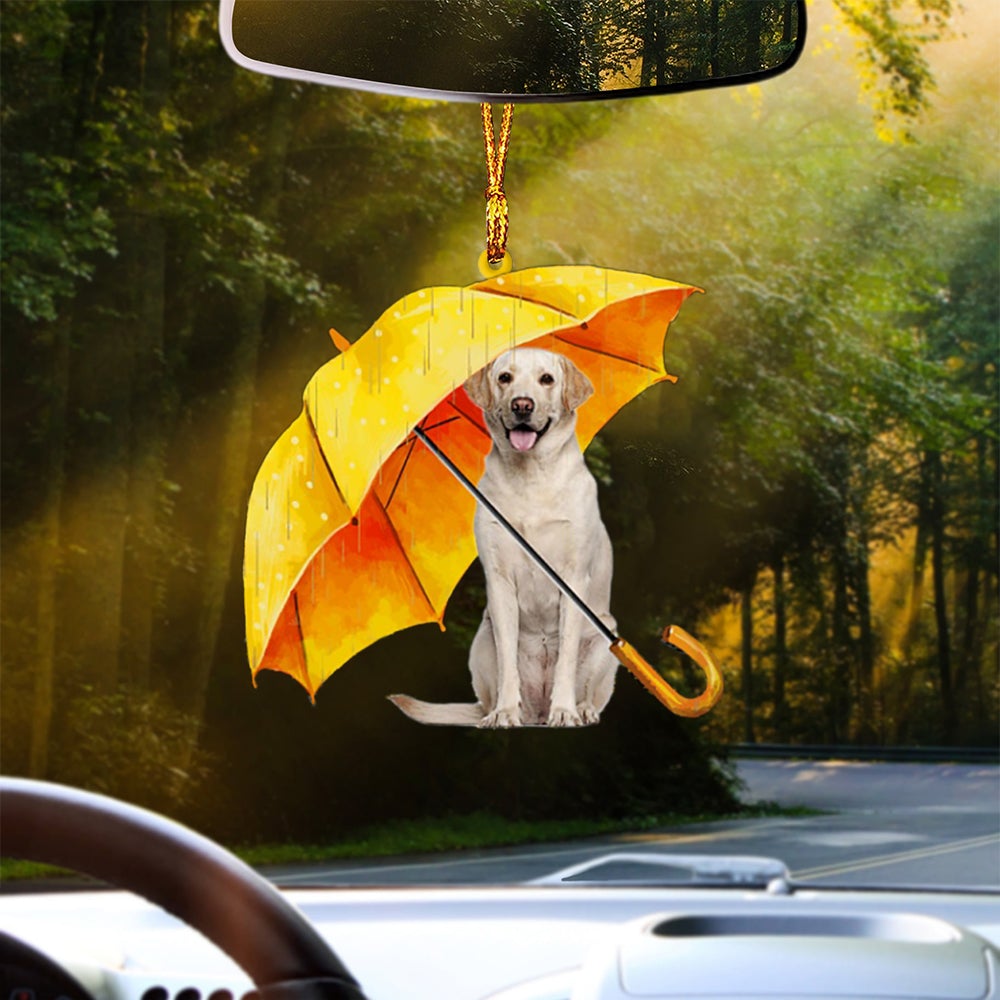 YELLOW Labrador-The Umbrella Two Sides Ornament