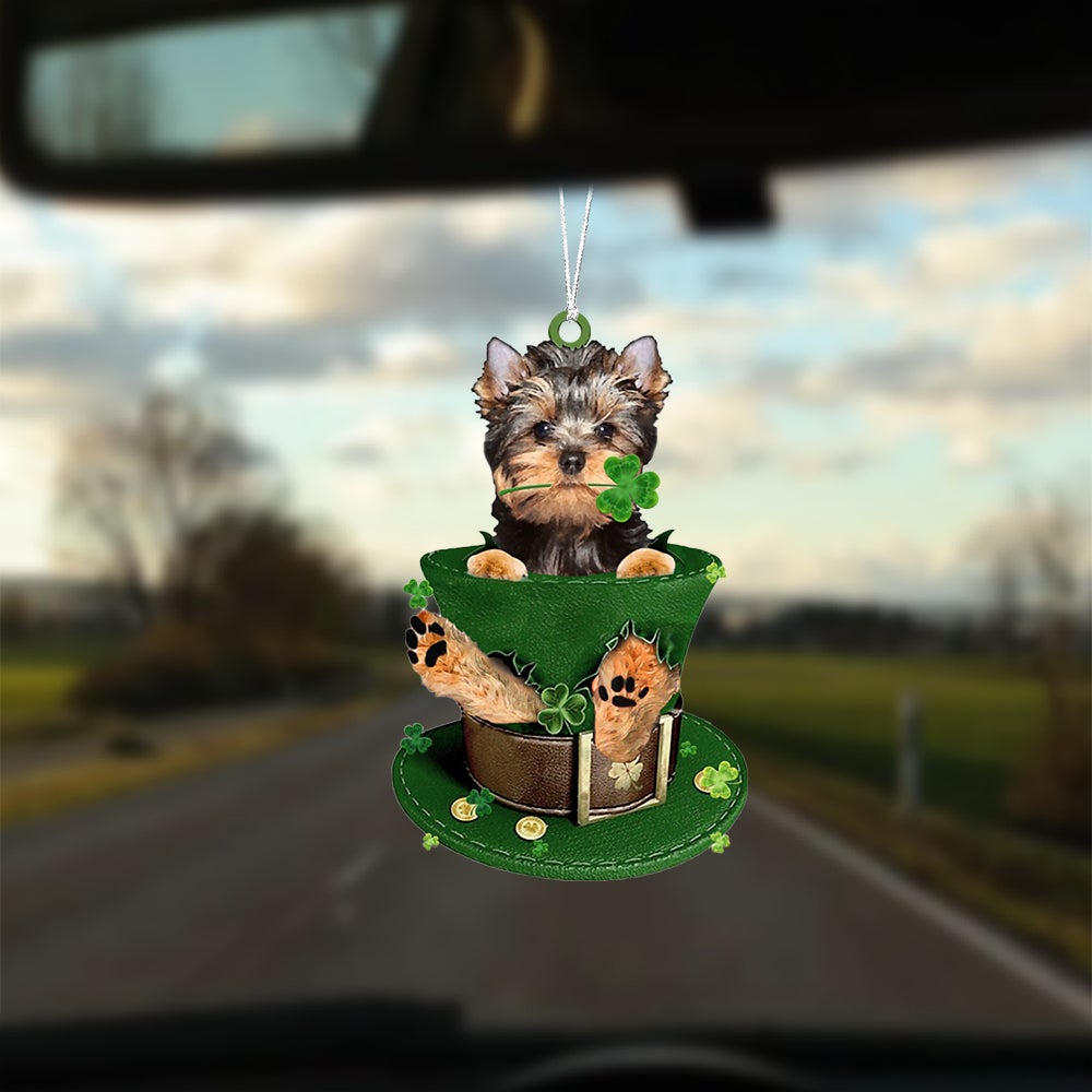 YorkShire Terrier 3-Patrick Hat-Two Sided Ornament