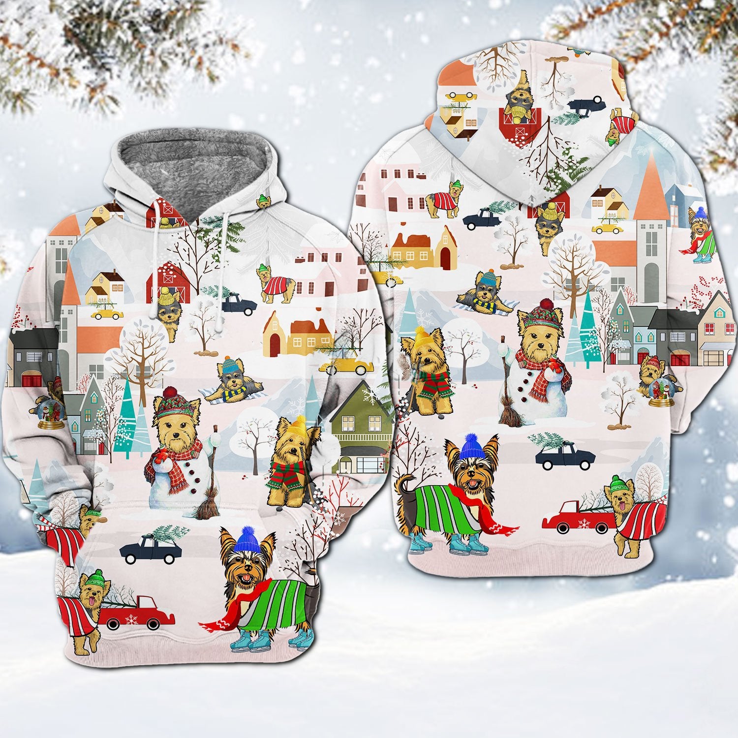 Yorkie-Winter Holiday Hoodie