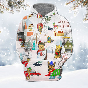 Yorkie-Winter Holiday Hoodie