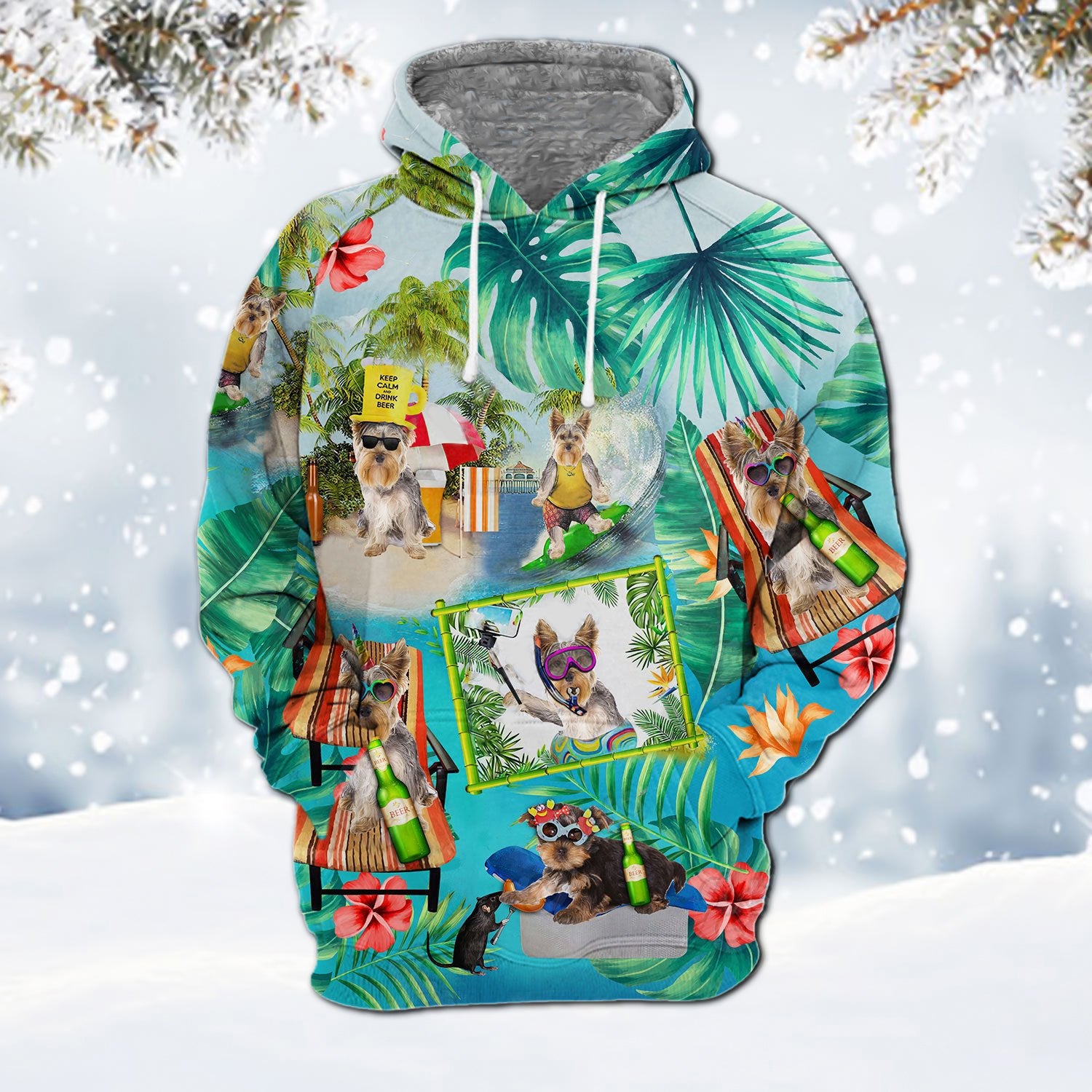 Yorkie 1-Surfing Hoodie