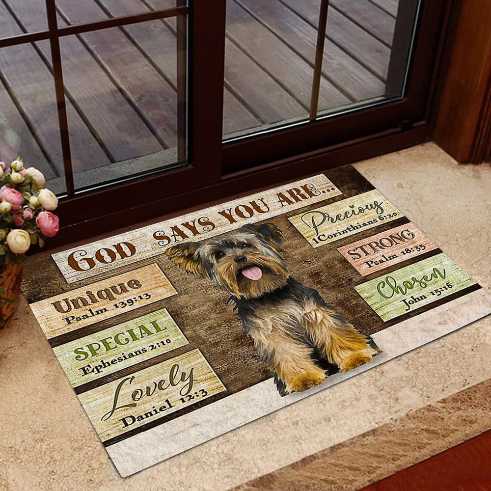 Yorkie God Says You Are Doormat