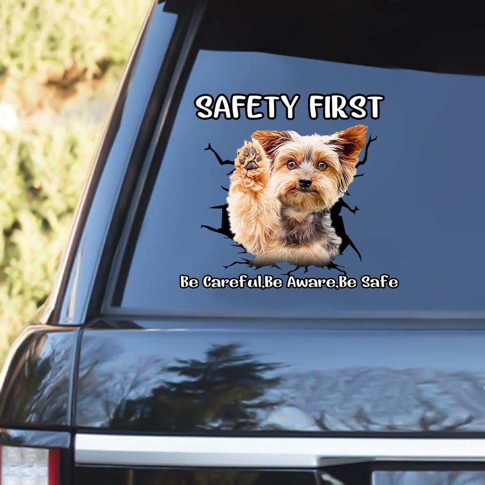 Yorkie Safety First Decal