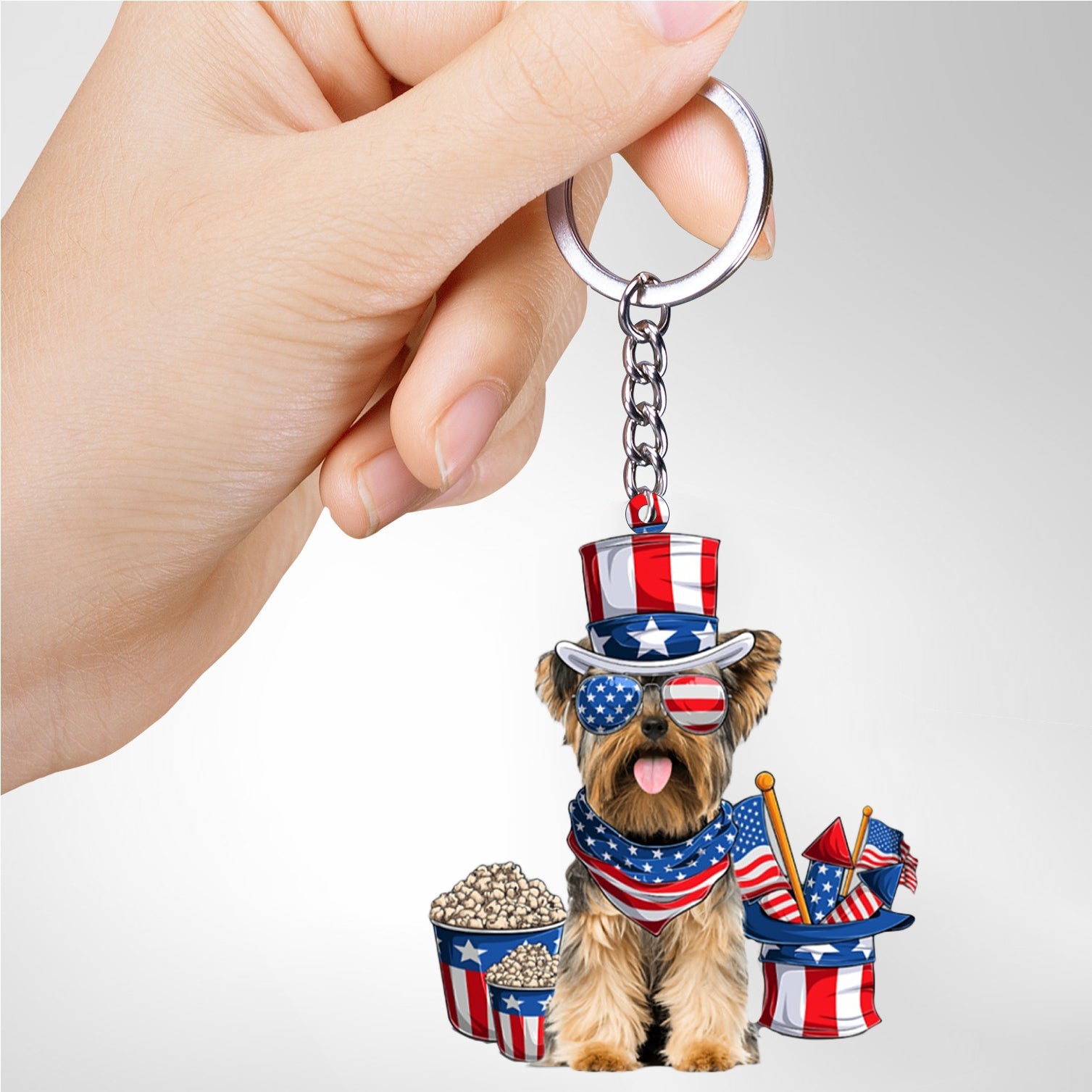 Yorkshire Terrier 1 -July Stuff Flat Acrylic Keychain