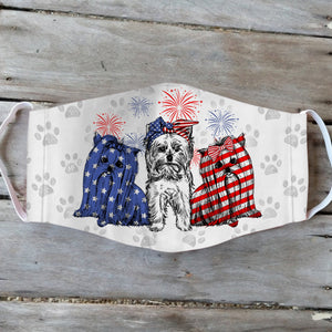 Yorkshire Terrier 4th Of July EZ01 1405 Face Mask