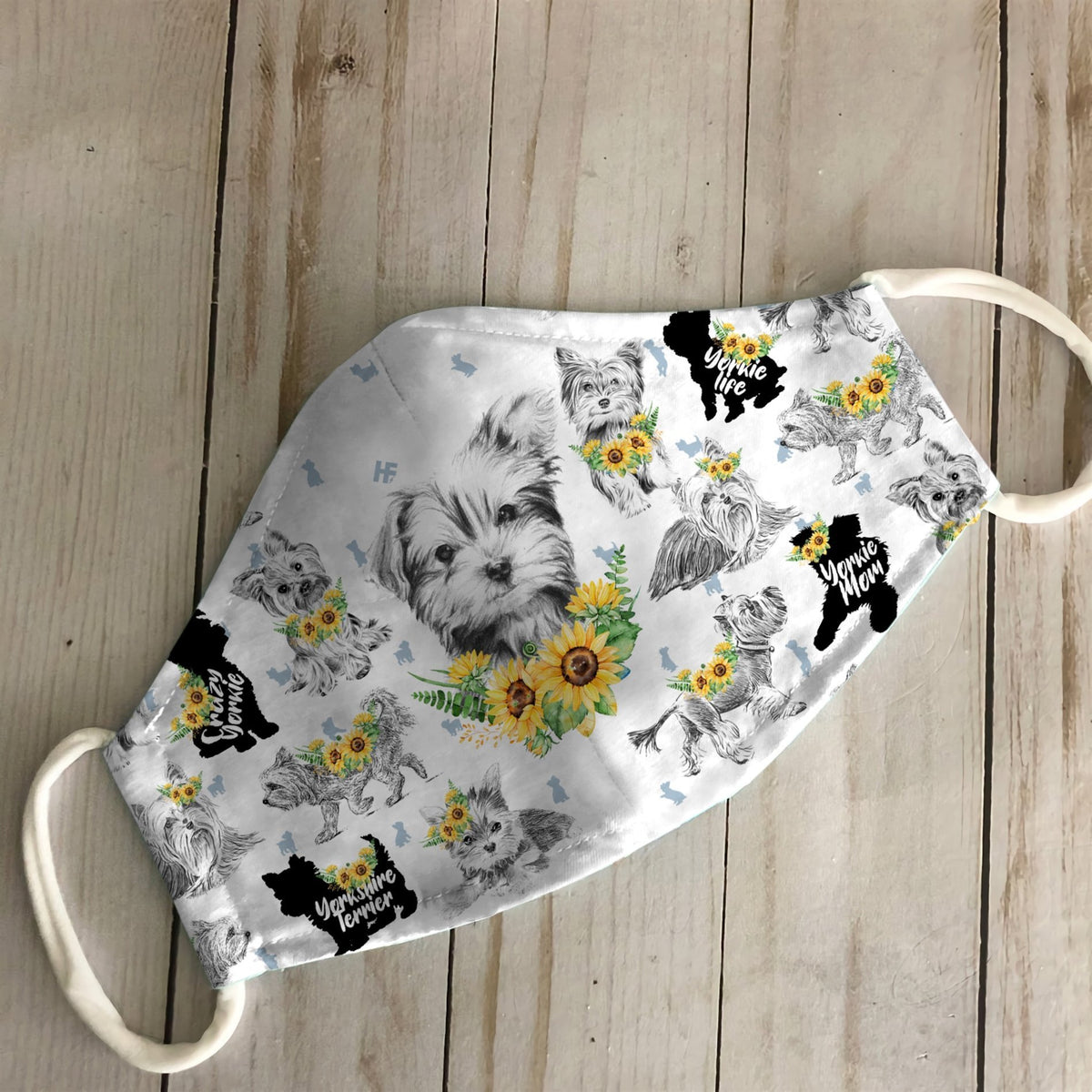 Yorkshire Terrier Sunflower EZ07 2606 Face Mask Ver B