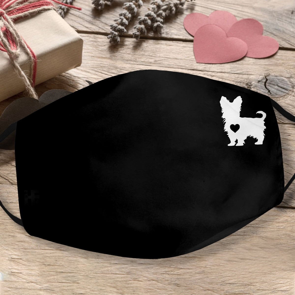 Yorkshire Terrier Heart EZ07 1508 Face Mask