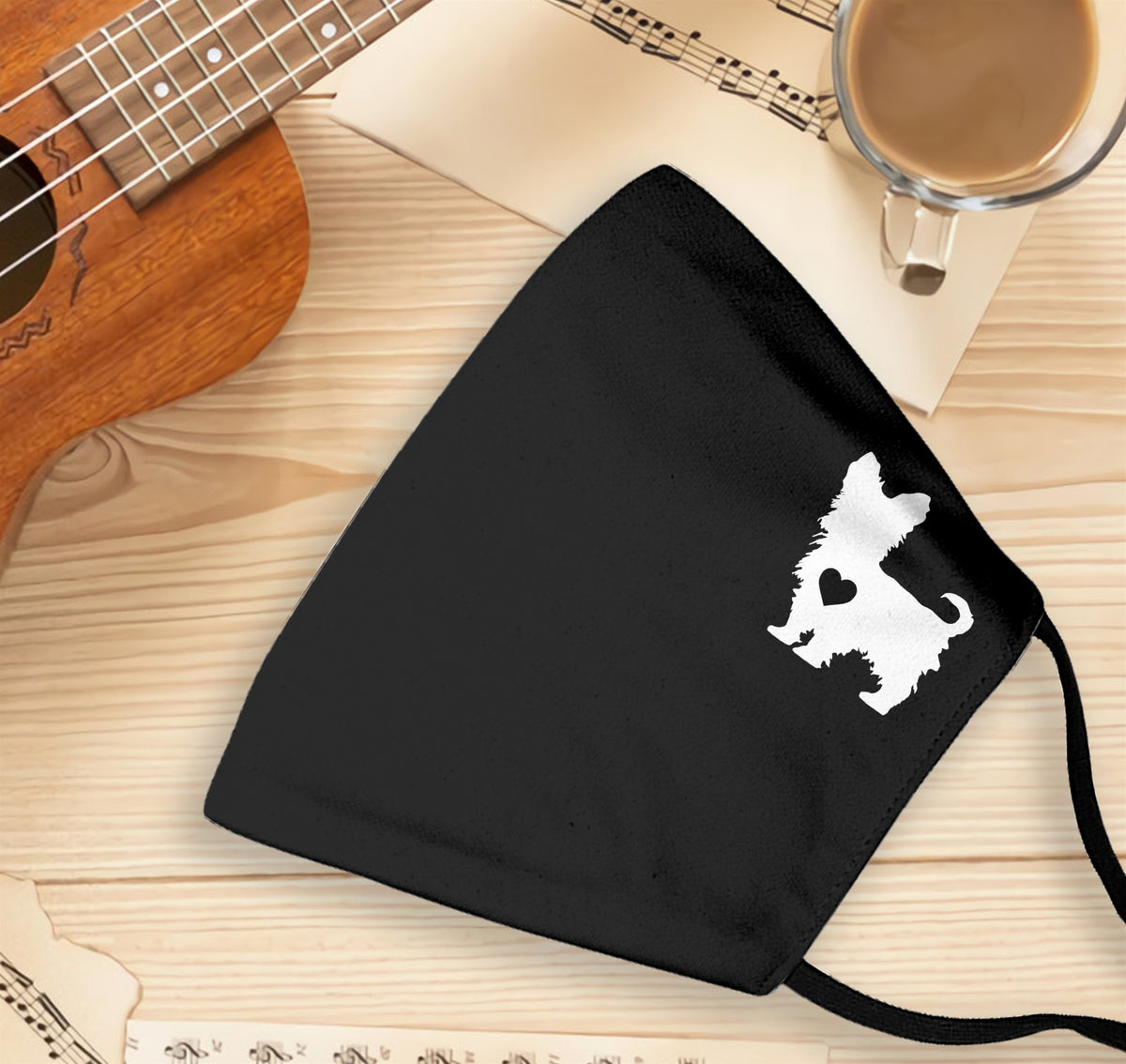 Yorkshire Terrier Heart EZ07 1508 Face Mask