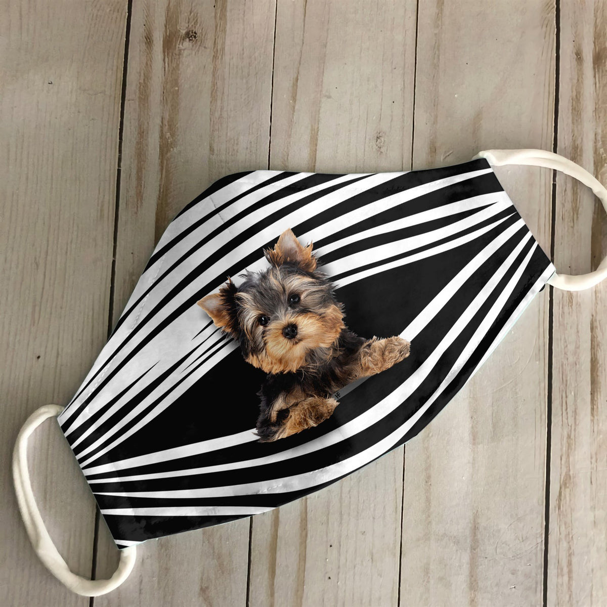 Yorkshire Terriers Stripes EZ16 1807 Face Mask
