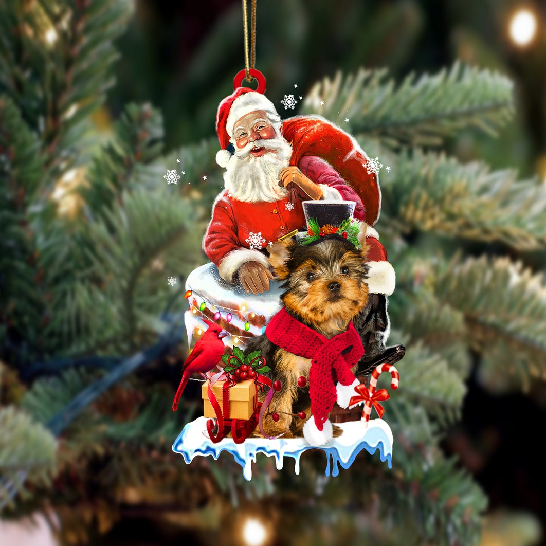 Yorkshire Terrier-Christmas Chimney Two Sided Ornament