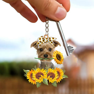 Yorkshire Terrier-Dog Mom Keychain