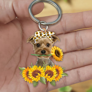 Yorkshire Terrier-Dog Mom Keychain