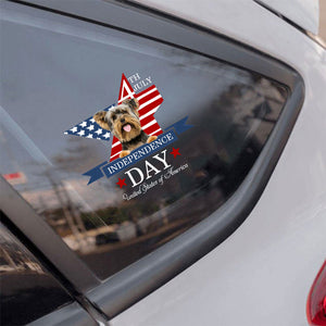 Yorkshire Terrier-Independent Day2 Car Sticker