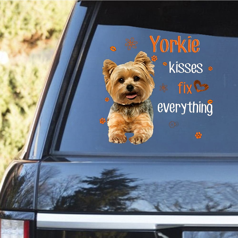 Yorkshire Terrier-Kiss Fix Everything Decal