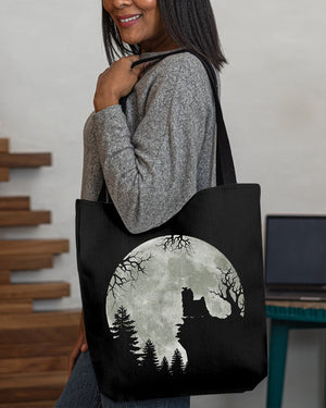 Yorkshire Terrier-Night Moon Cloth Tote Bag