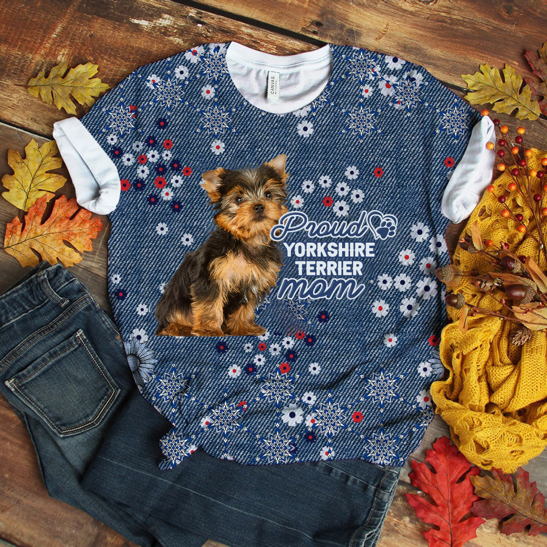 Yorkshire Terrier-Pround Mom T-shirt