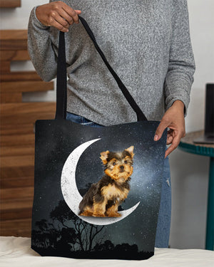 Yorkshire Terrier-Sit On The Moon-Cloth Tote Bag