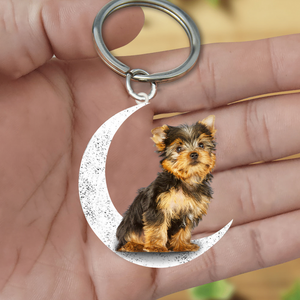 Yorkshire Terrier-Sit On The Moon Keychain