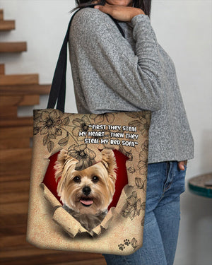 Yorkshire Terrier-Torn Cloth Tote Bag