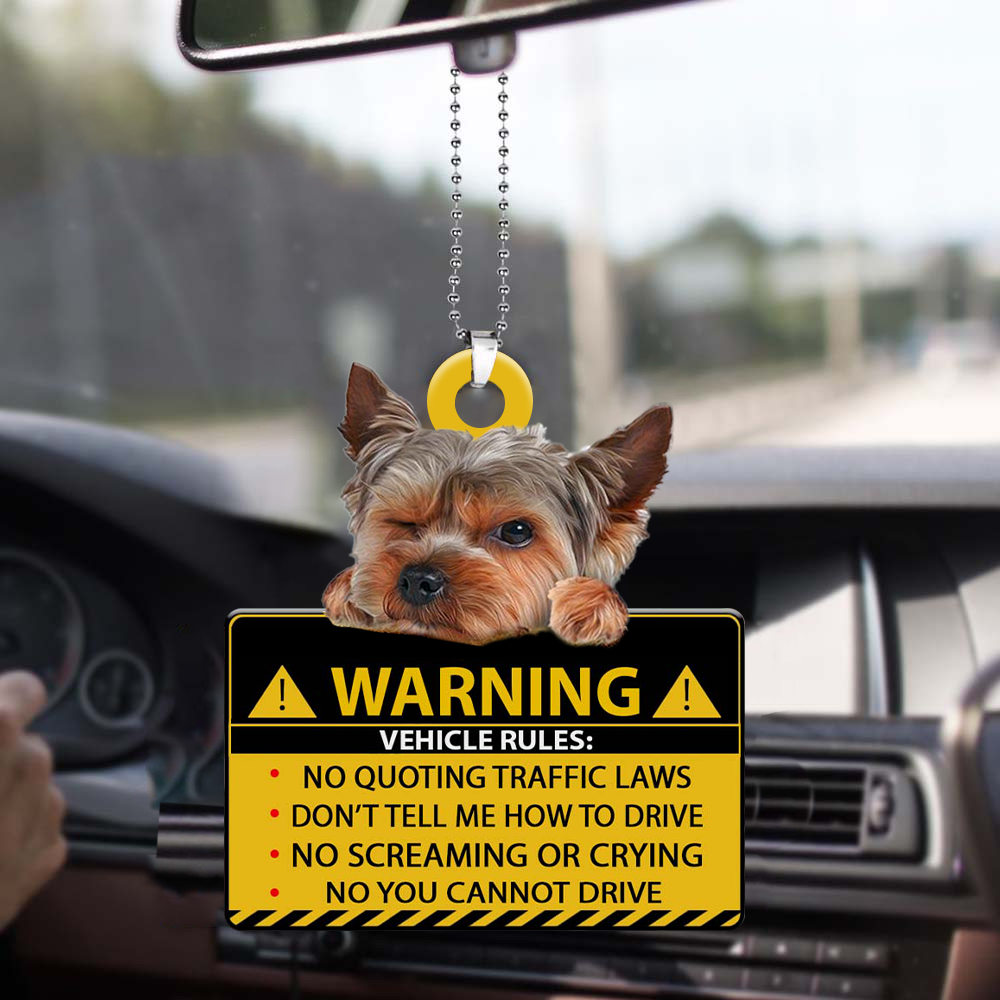 Yorkshire Terrier-Vehicle Rules Two Side Ornament