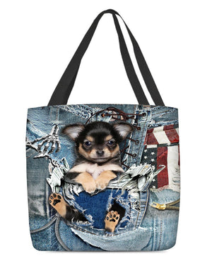 Yorkshire Terrier 1-Ripped Jeans-Cloth Tote Bag