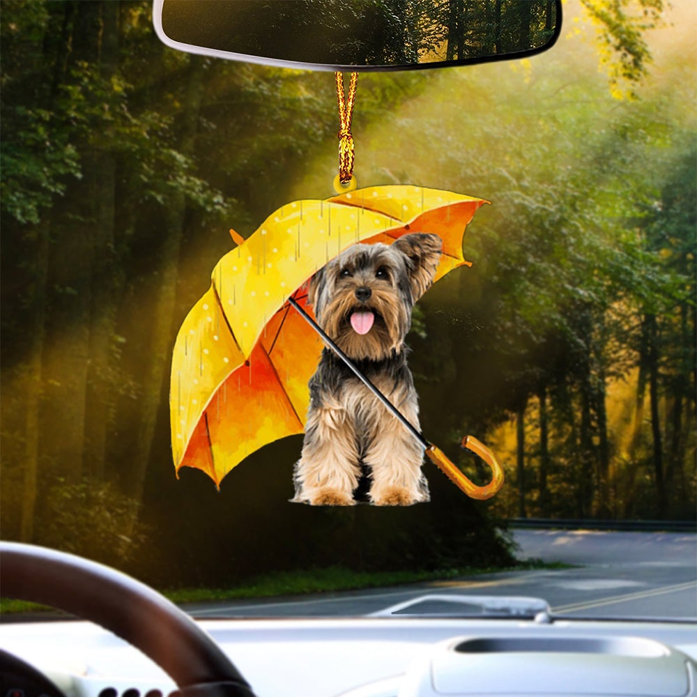 Yorkshire Terrier 1-The Umbrella Two Sides Ornament