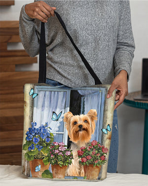 Yorkshire Terrier 1 Today I Choose Joy-Cloth Tote Bag