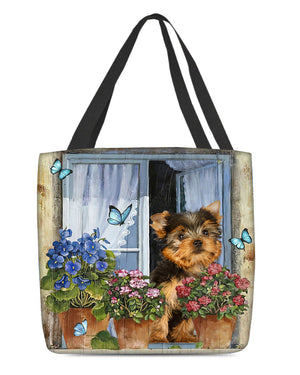 Yorkshire Terrier3 Today I Choose Joy-Cloth Tote Bag