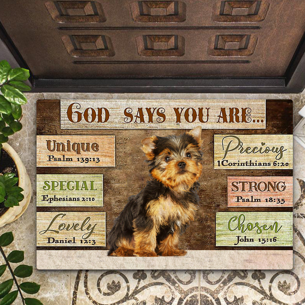 Yorkshire  Terrier God Says You Are Doormat