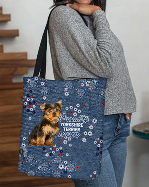 Yorkshire Terrier Pround Mom-Cloth Tote Bag