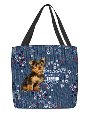 Yorkshire Terrier Pround Mom-Cloth Tote Bag