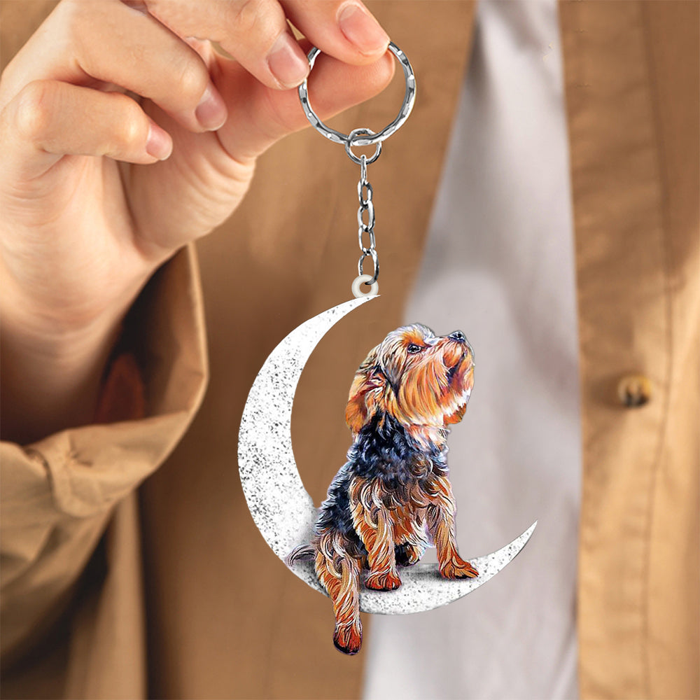 Yorkshire Terrier (1)-Sit On The Moon Keychain