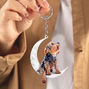 Yorkshire Terrier (1)-Sit On The Moon Keychain