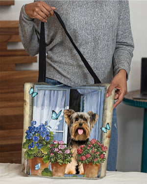 Yorkshire Terrier (2) Today I Choose Joy-Cloth Tote Bag