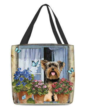 Yorkshire Terrier (2) Today I Choose Joy-Cloth Tote Bag