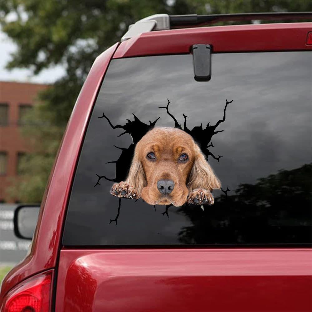 Cocker Spaniel Crack Car Sticker, Toilet Sticker, Fridge Sticker 18