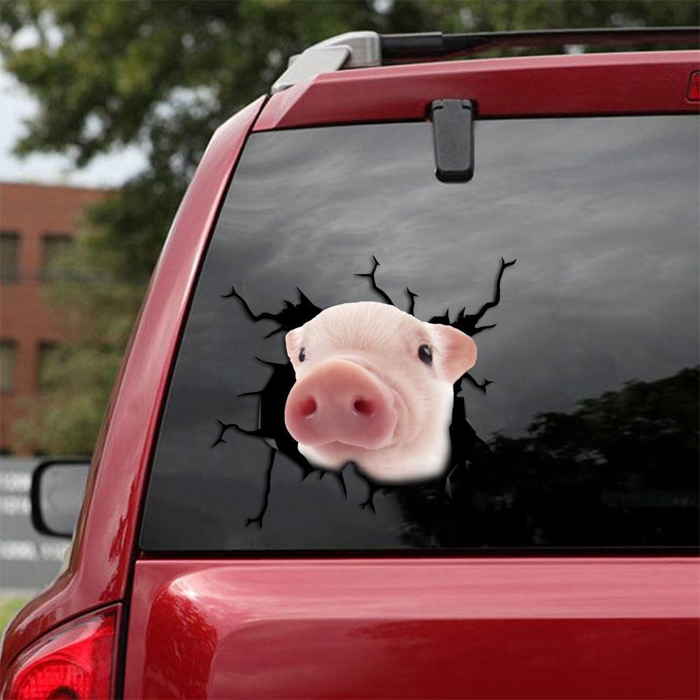 PIG CRACK STICKER ANIMALS LOVER 7