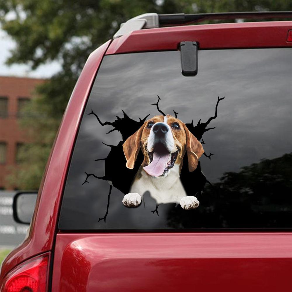 Beagle Crack Car Sticker, Toilet Sticker, Fridge Sticker 20