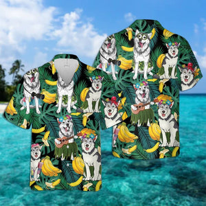 Alaskan Malamute Summer Leaves Hawaiian Shirt 2