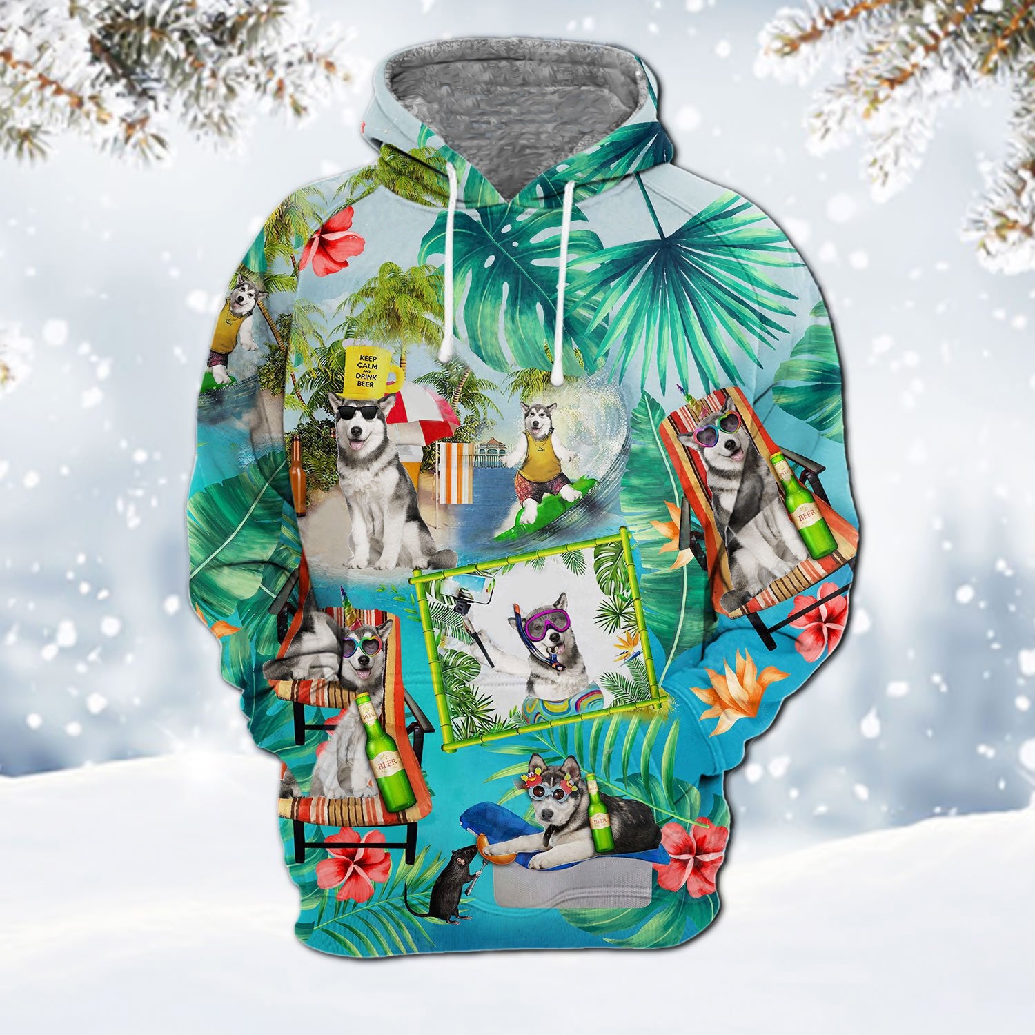 alaskan malamute 1-Surfing Hoodie