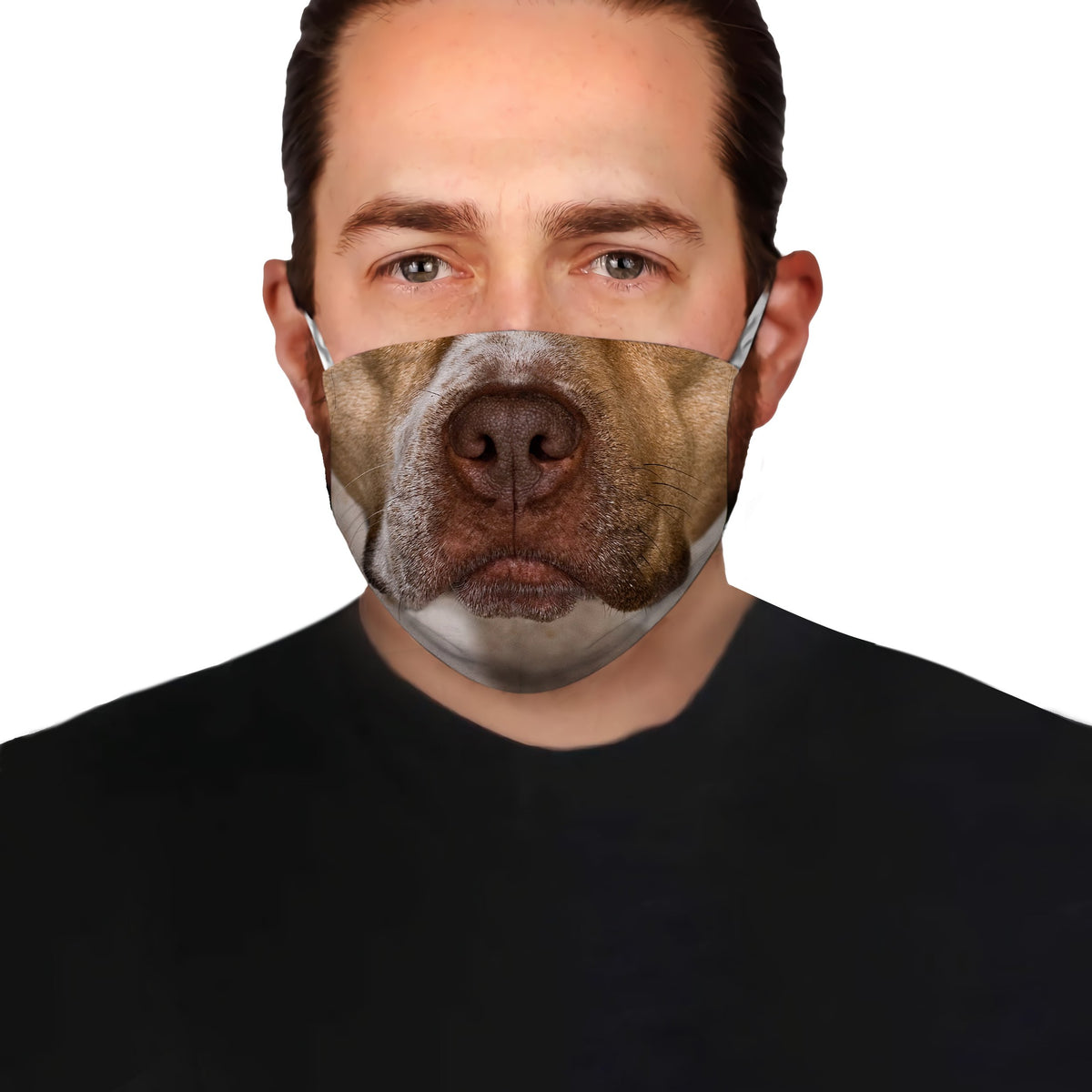 Red Nose American Pitbull Terrier Face EZ01 Face Mask