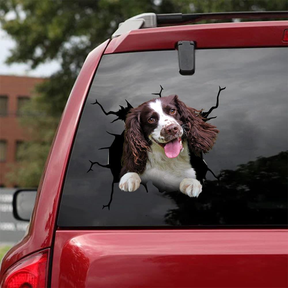 ENGLISH SPRINGER SPANIEL CRACK CAR STICKER 10